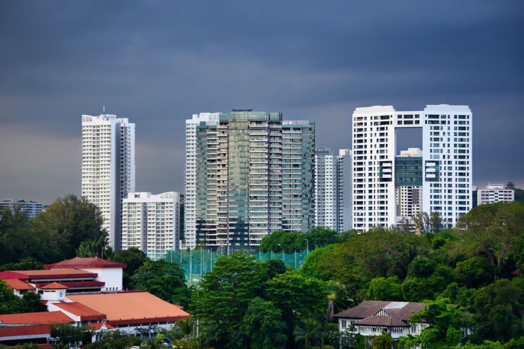 Singapore residential skyline with high-rise condominiums