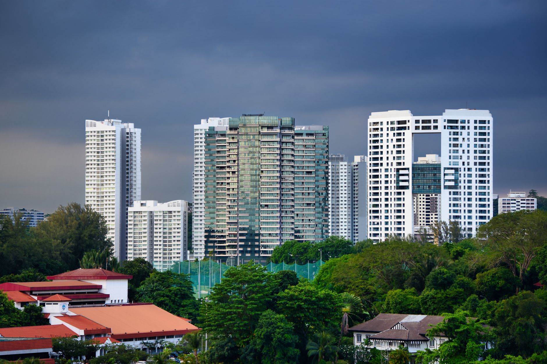 Singapore residential skyline with high-rise condominiums